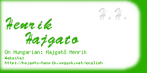 henrik hajgato business card